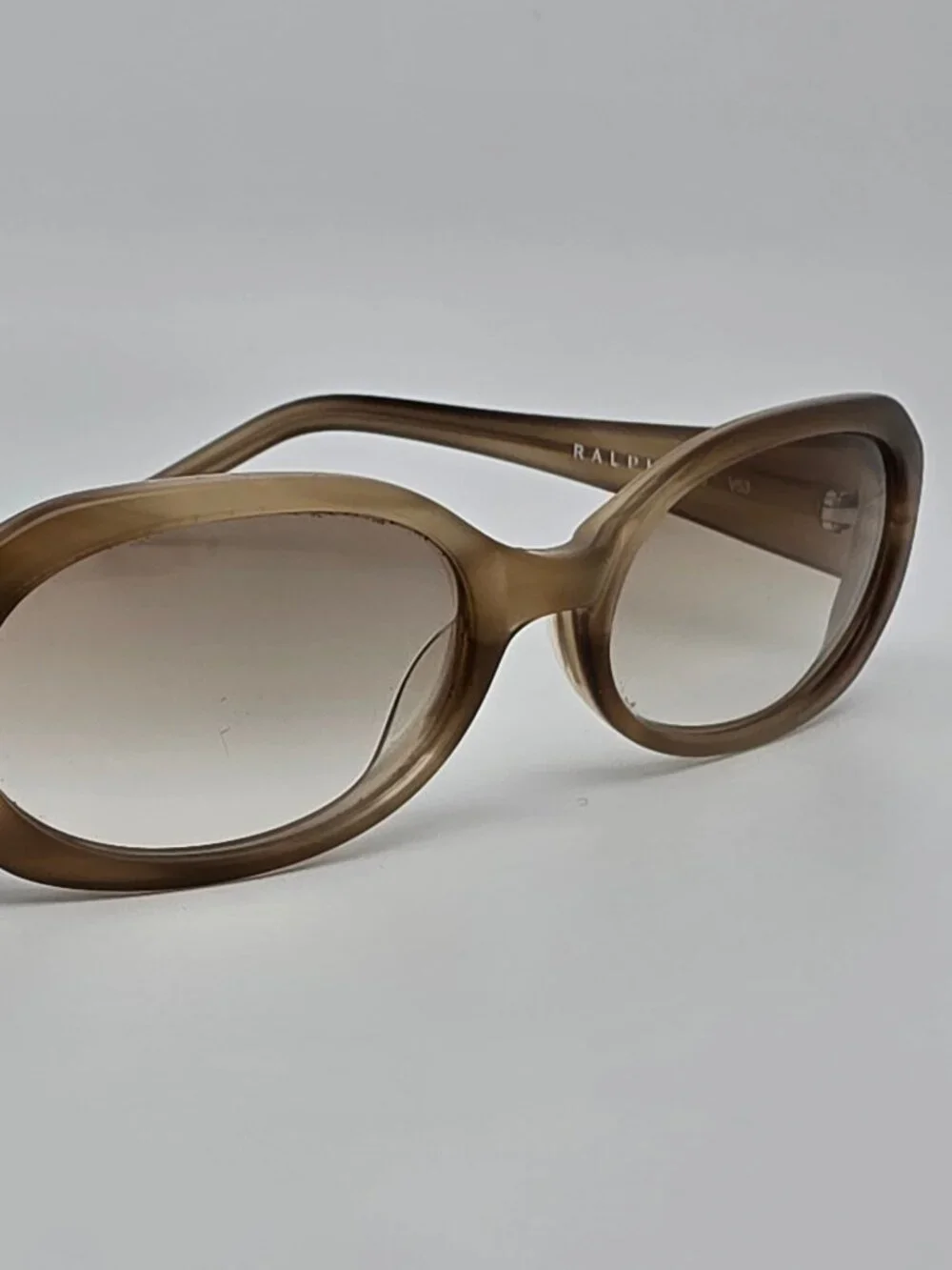 Ralph Lauren 7511 Brown Stripe Frame Light Brown Gradient Lens Sunglasses w Case
